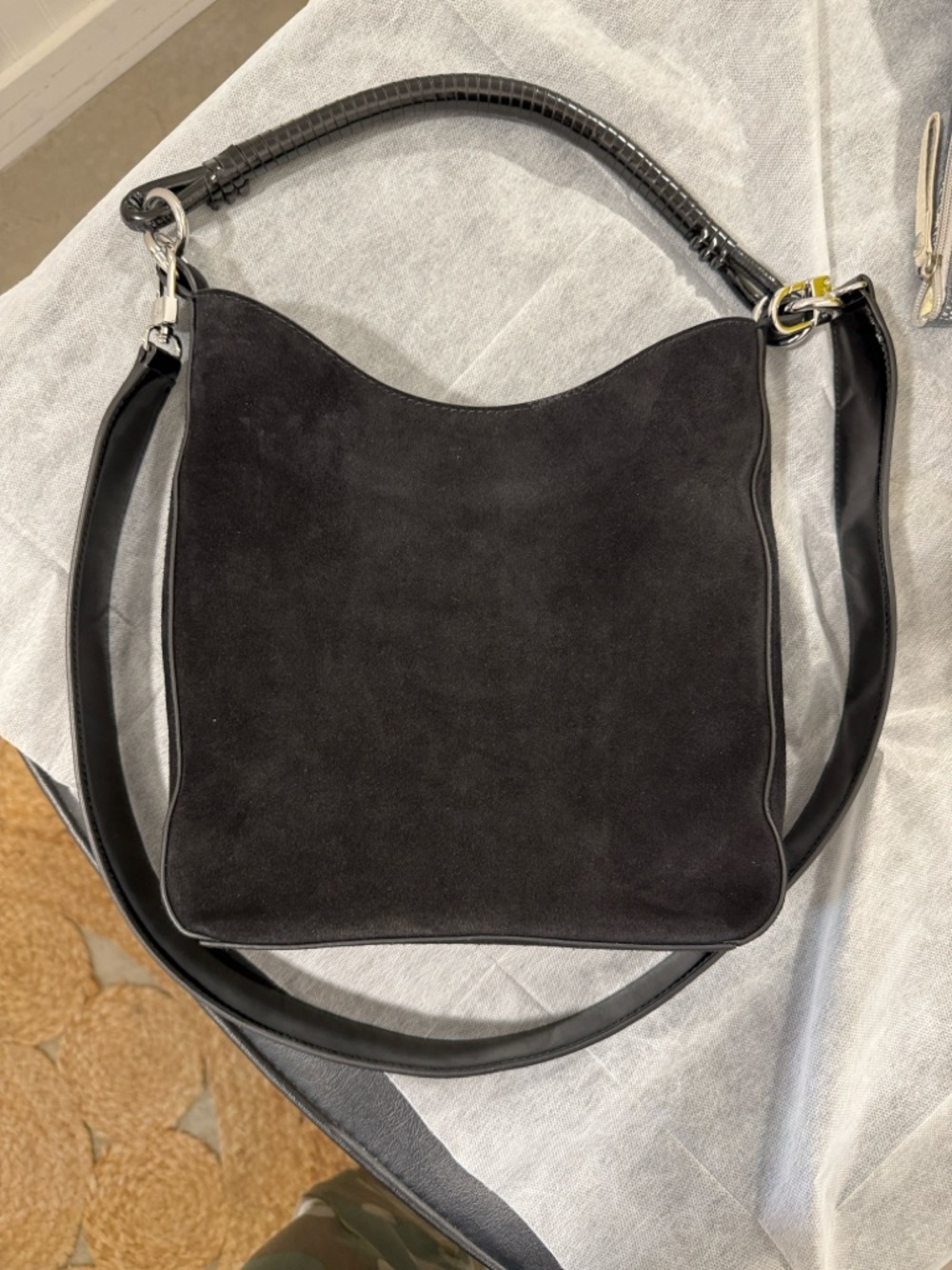 STAUD Mel Bag in Black Suede - Picture 2 of 6